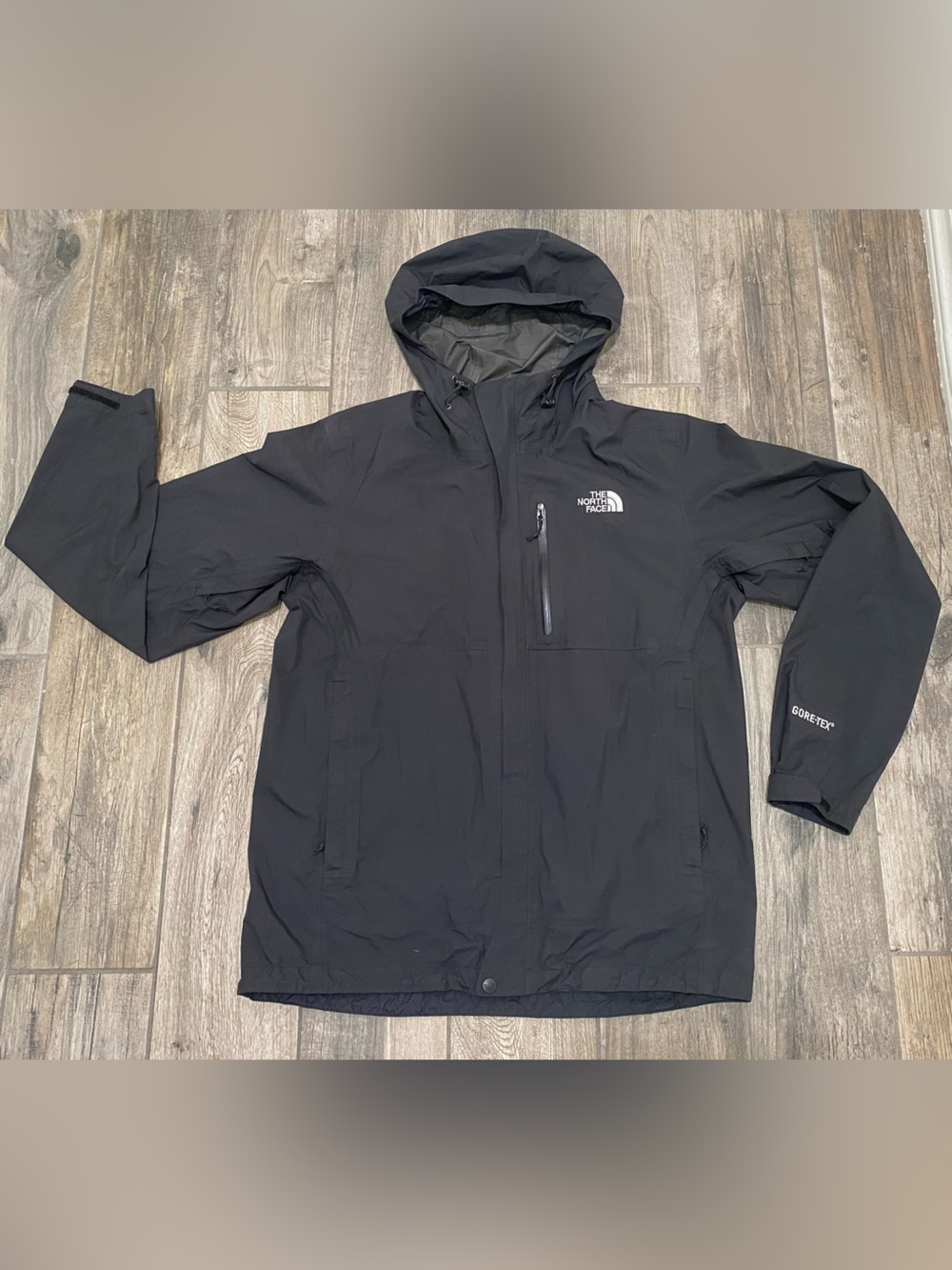 The North Face and Gore-Tex Black Hooded Raincoat